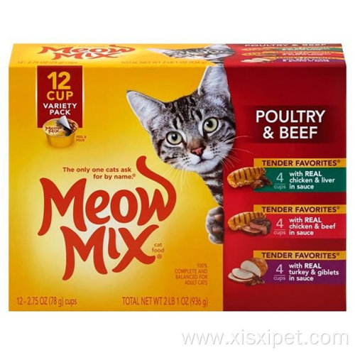 Mix Tender Favorites Poultry Beef Wet Cat Food